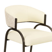 Tatum - Vegan Leather 2-Tone Dining Chair - R&R Furniture Gallery (Fountain Valley, CA)