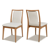 Scandi - Upholstered Dining Chair, Stain Resistant High (Set of 2) - Natural Light Brown / White Pepper - R&R Furniture Gallery (Fountain Valley, CA)