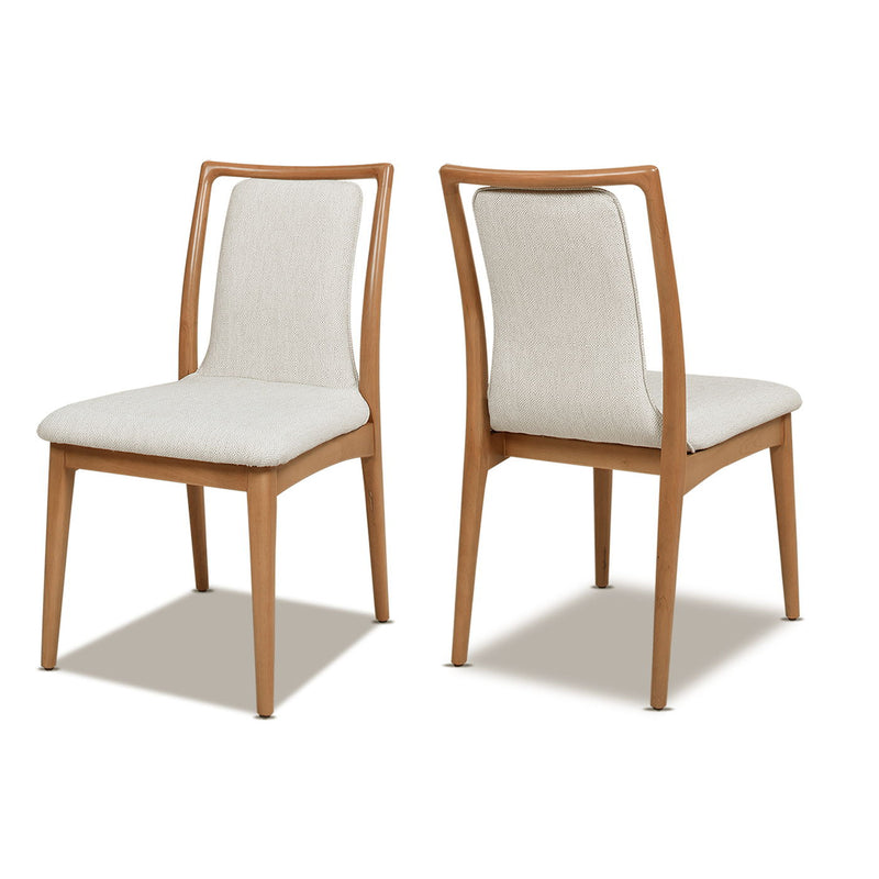 Scandi - Upholstered Dining Chair, Stain Resistant High (Set of 2) - Natural Light Brown / White Pepper - R&R Furniture Gallery (Fountain Valley, CA)