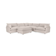 Classic Home Caplan 6-piece modular sectional with ottoman, modern 2-piece living room set featuring plush cushions and stylish design.