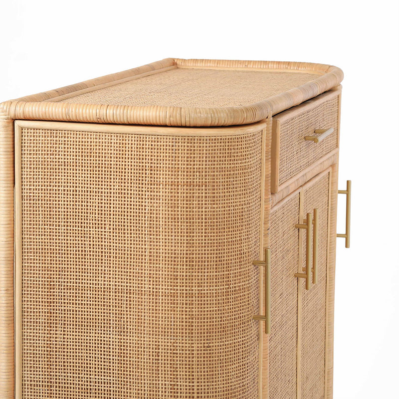Tarot - Rattan Bar Cabinet - Natural - R&R Furniture Gallery (Fountain Valley, CA)