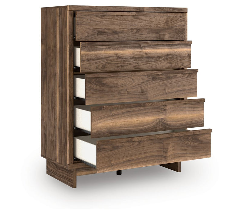 Chirason - Five Drawer Wide Chest - Brown - R&R Furniture Gallery (Fountain Valley, CA)