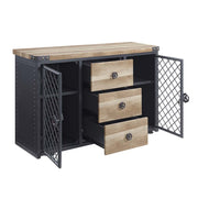 Edina - Server - Oak & Sandy Black - R&R Furniture Gallery (Fountain Valley, CA)