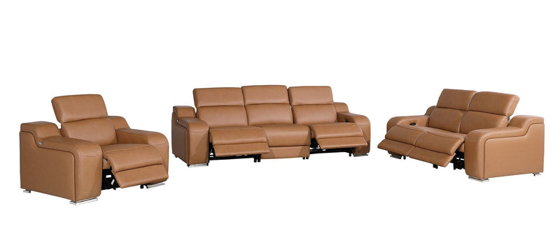 1116 - 6-Piece Modular Power Reclining Sofa, Loveseat & Chair Set In With 5 Power Recliners & Power Headrests