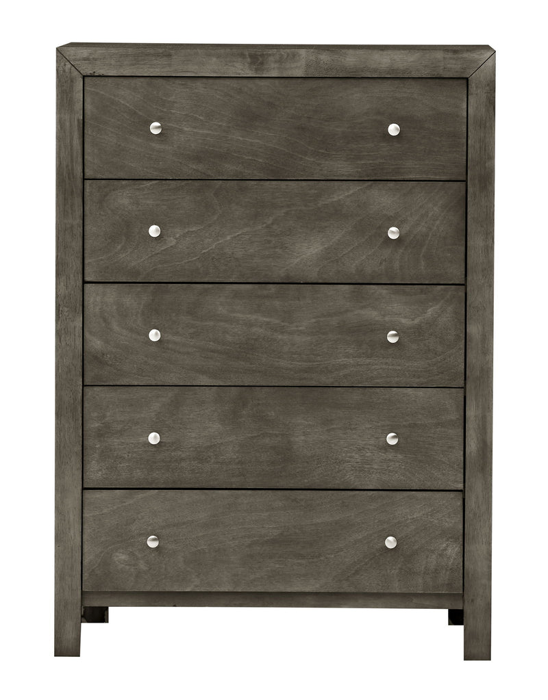 Gray transitional accent storage chest by Glory Furniture with elegant design and multiple compartments for stylish organization.