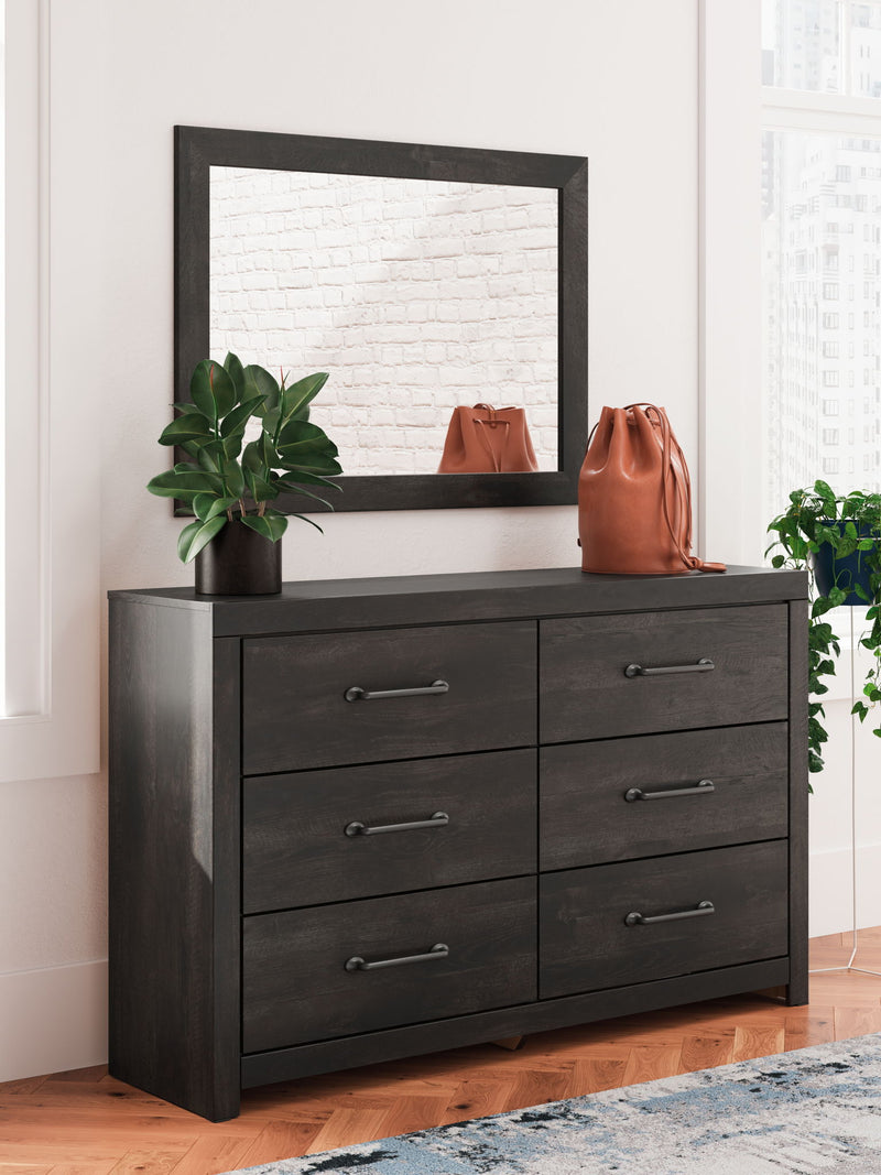 Hollivern - Dresser And Mirror - Dark Gray - R&R Furniture Gallery (Fountain Valley, CA)