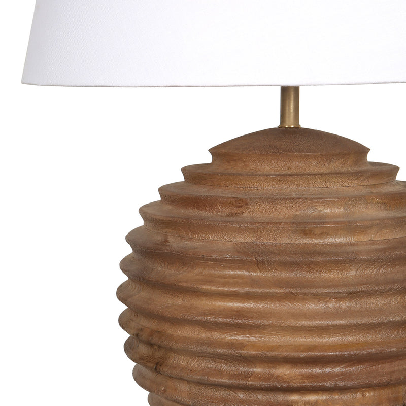 Taos - Table Lamp - Medium Brown With White