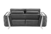 1051 - Contemporary Velvet Loveseat - R&R Furniture Gallery (Fountain Valley, CA)