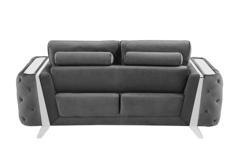 1051 - Contemporary Velvet Loveseat - R&R Furniture Gallery (Fountain Valley, CA)