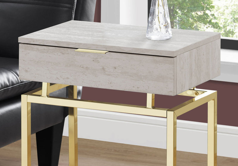 Spacious Table Top Accent Side Table, Storage Drawer, Contemporary & Modern - R&R Furniture Gallery (Fountain Valley, CA)