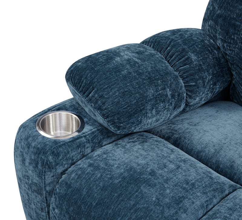 Refined Comfort dual Okin Motor power lift recliner chair for elderly, with infinite position, lay flat, heat, and massage features.