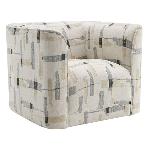 Darya - Chair With Swivel - Beige Pattern Fabric - R&R Furniture Gallery (Fountain Valley, CA)