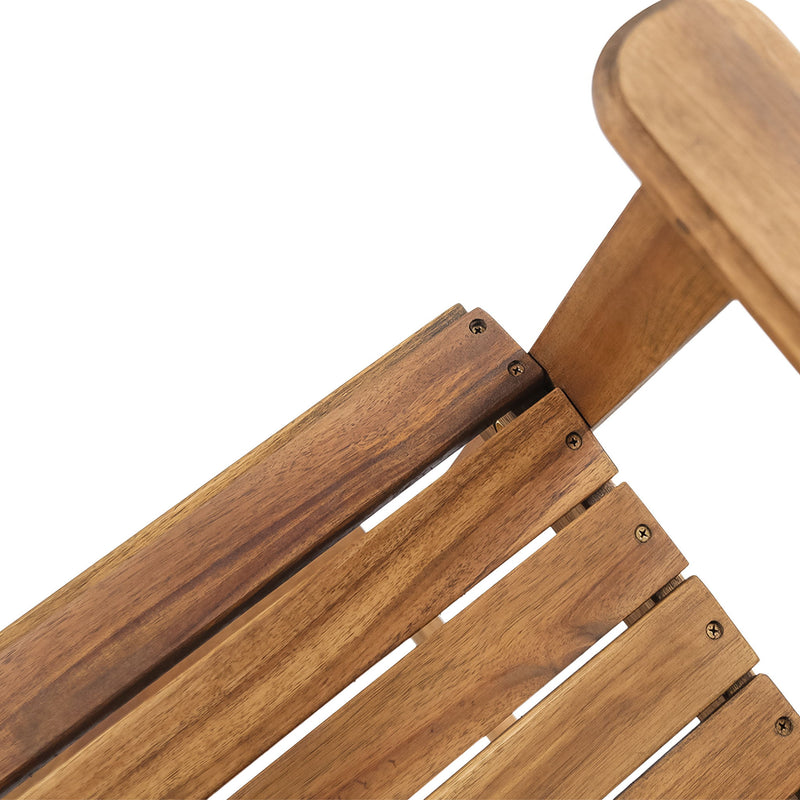 Outdoor Acacia Wood Adirondack Barstools (Set of 2) - R&R Furniture Gallery (Fountain Valley, CA)