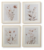 Chettings - Wall Art Set (Set of 4) - Beige / Gray / Blush - R&R Furniture Gallery (Fountain Valley, CA)
