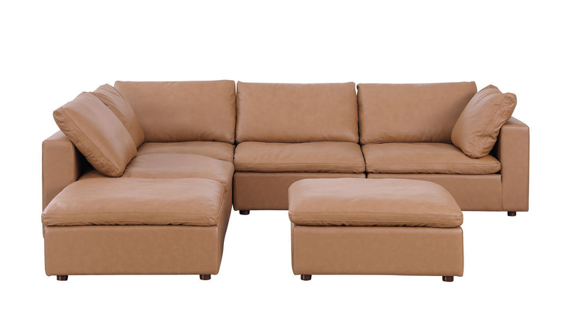 1100 - 6-Piece Left Arm Facing 3-Seat Sectional (Top-Grain Italian Leather)