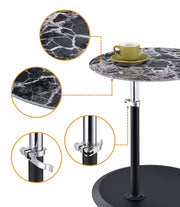 Orbit - 15.5" End Table With Height Adjustable Marble Textured Top - R&R Furniture Gallery (Fountain Valley, CA)