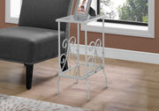 Accent Table, Side Tempered Glass, Transitional - Silver - R&R Furniture Gallery (Fountain Valley, CA)