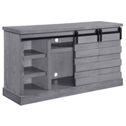 Amrita - TV Stand With Fireplace - Gray Oak - R&R Furniture Gallery (Fountain Valley, CA)