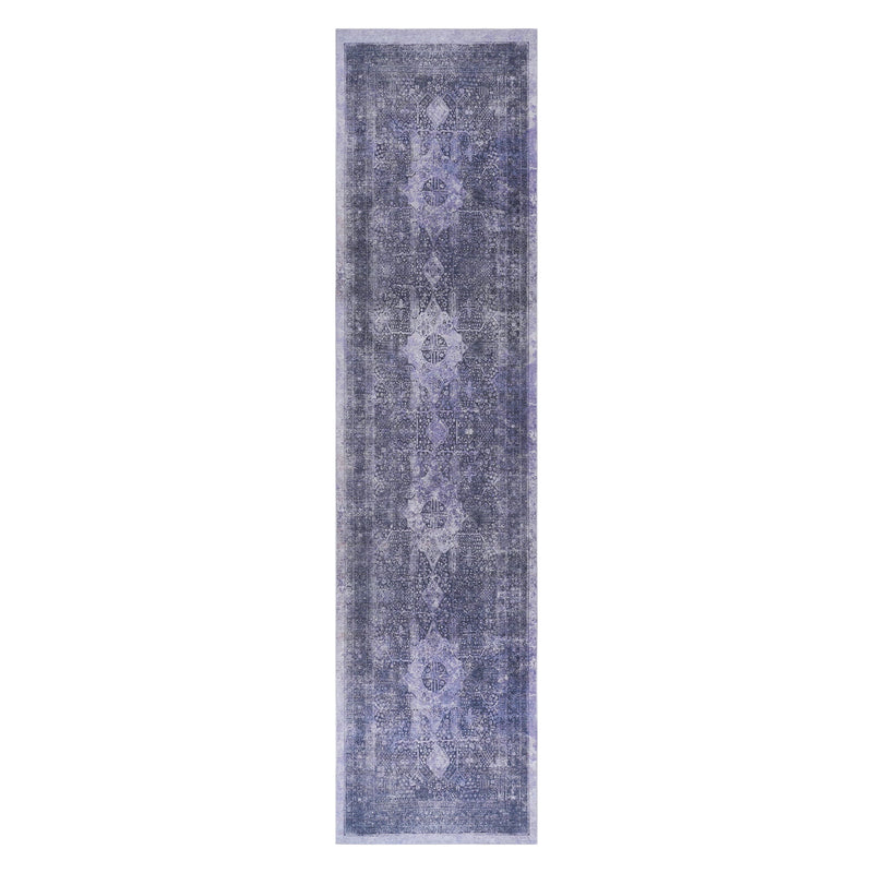 Maval - 2'6'' X 10' Washable Runner Rug - Anthracite - R&R Furniture Gallery (Fountain Valley, CA)