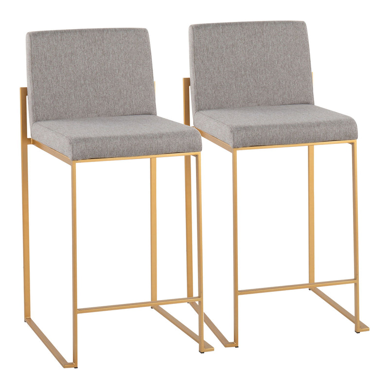 Lumi Source Fuji contemporary high-back stylish counter stool with sleek design, perfect for modern kitchen or bar area.