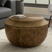Timmons - Cast Aluminum Coffee Table - Brown - R&R Furniture Gallery (Fountain Valley, CA)