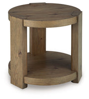 Flangren - Round End Table - Light Brown - R&R Furniture Gallery (Fountain Valley, CA)