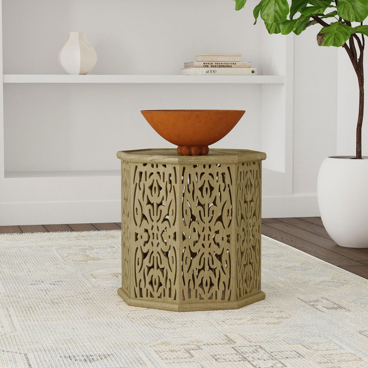 Watsonville - Octagonal Side Table - Natural