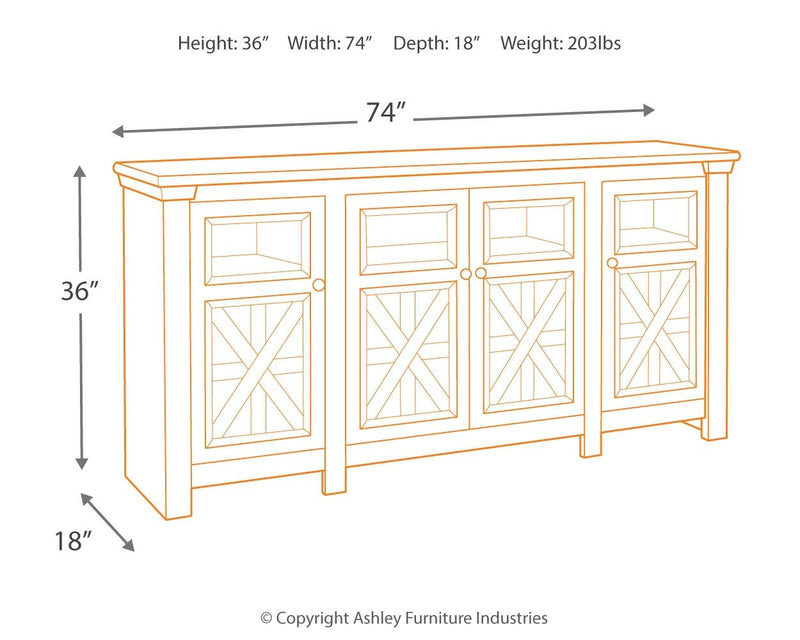 Bolanburg - TV Stand - R&R Furniture Gallery (Fountain Valley, CA)