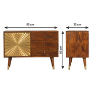 Manila - Sideboard, 3 Drawer - Chestnut - R&R Furniture Gallery (Fountain Valley, CA)