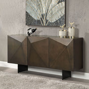 Malika - Ceramic Top Server - Copper Cross Brushed - R&R Furniture Gallery (Fountain Valley, CA)