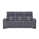 Austin - Reclining Sofa With Storage Arms - Gray