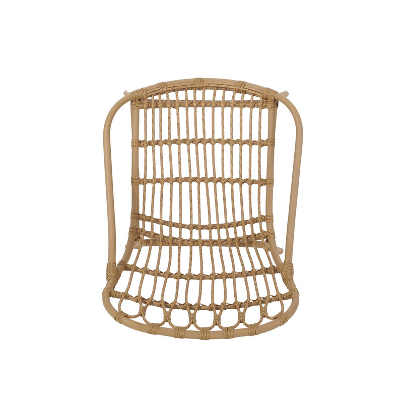 Noble House Monsoon outdoor accent chair with open weave design, stylish and comfortable for patio or garden seating.
