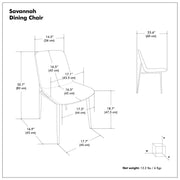 Savannah - Contemporary Design Dining Chair (Set of 2) - R&R Furniture Gallery (Fountain Valley, CA)