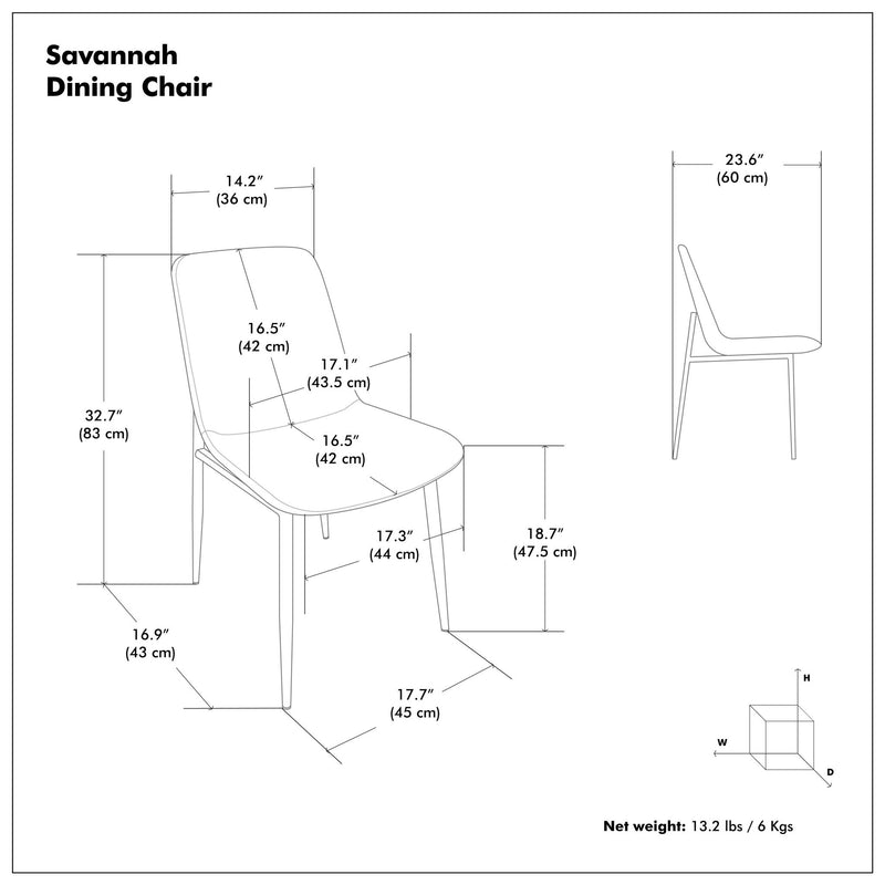 Savannah - Contemporary Design Dining Chair (Set of 2) - R&R Furniture Gallery (Fountain Valley, CA)
