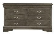 Elegant traditional storage dresser in wood finish from Glory Furniture with multiple drawers and classic design.
