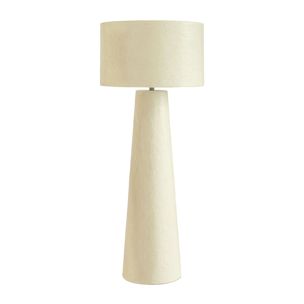 Yala - Papier Mache Floor Lamp - Cream