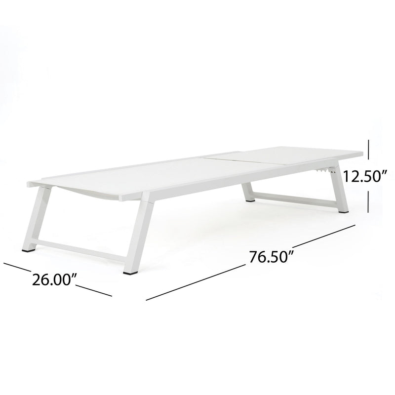 Myers - Chaise Lounge - White - R&R Furniture Gallery (Fountain Valley, CA)