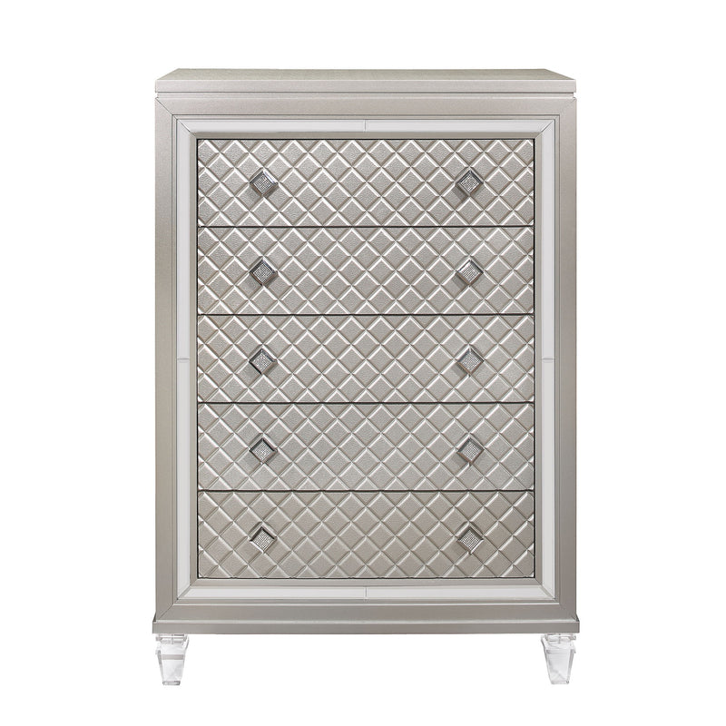 Cross - Glam Chest - Champagne - R&R Furniture Gallery (Fountain Valley, CA)