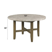 Karsen - Dining Table With Marble Top - Natural Marble Top & Rustic Oak - R&R Furniture Gallery (Fountain Valley, CA)