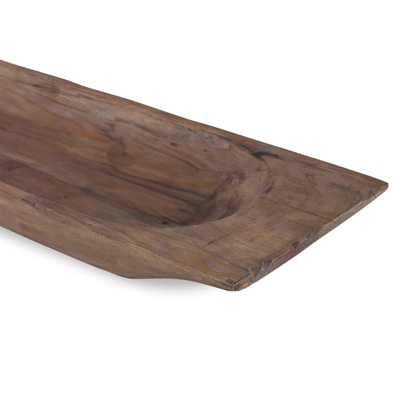 Dark brown Uttermost dough tray with a smooth surface and rectangular shape, ideal for baking and kitchen use.