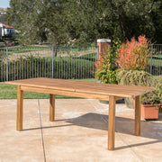Wilson - Expandable Dining Table With Slat Design - Teak Acacia Wood - R&R Furniture Gallery (Fountain Valley, CA)
