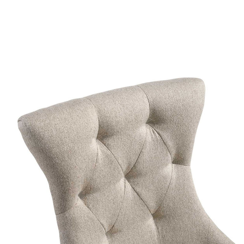 Gabrian - Side Chair (Set of 2) - Two-Tone Beige Fabric & Reclaimed Gray - R&R Furniture Gallery (Fountain Valley, CA)
