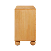 Grappa - Wood & Rattan Wavy Dresser - Natural - R&R Furniture Gallery (Fountain Valley, CA)