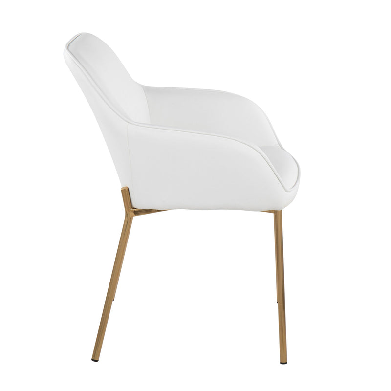 Pair of Lumi Source Daniella contemporary dining chairs with sleek design and cushioned seats, set of 2.