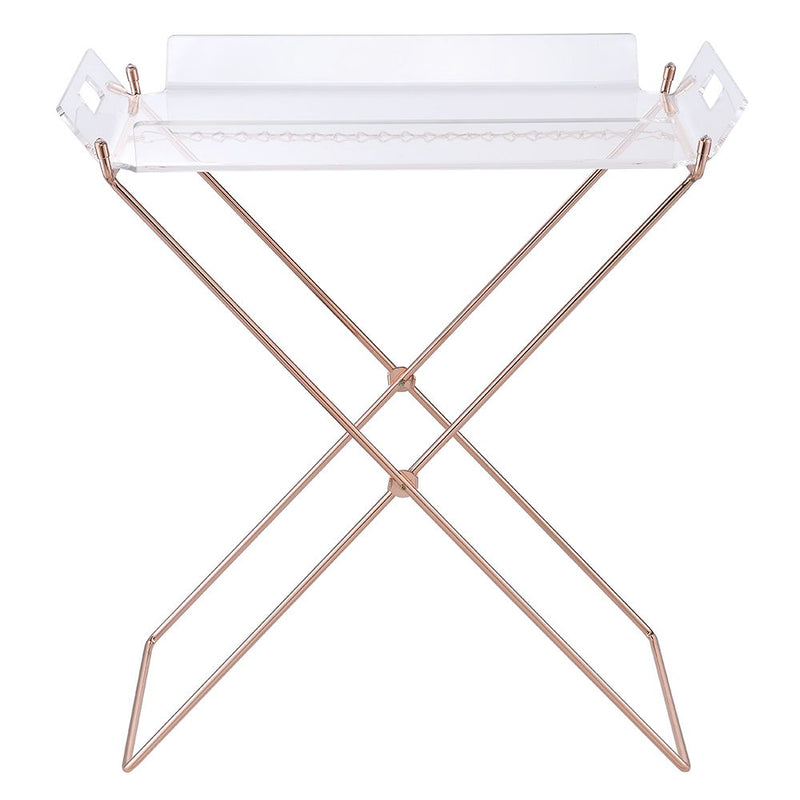 Cercie - Tray Table - Clear Acrylic & Copper - R&R Furniture Gallery (Fountain Valley, CA)