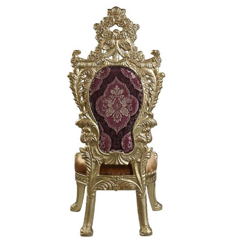 Bernadette - Side Chair (Set of 2) - Pattern Fabric & Gold - R&R Furniture Gallery (Fountain Valley, CA)