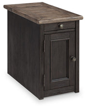 Tyler Creek - Chair Side End Table - Grayish Brown / Black - R&R Furniture Gallery (Fountain Valley, CA)