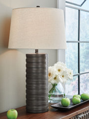 Neilett - Poly Table Lamp (Set of 2) - Antique Brown - R&R Furniture Gallery (Fountain Valley, CA)
