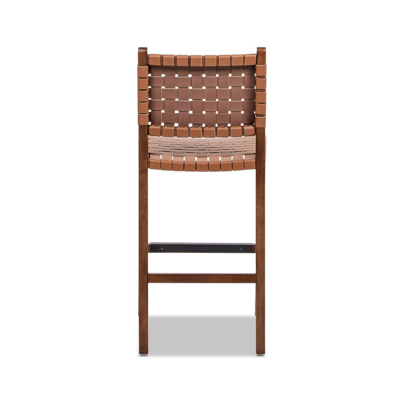 Andre - Counter Stool With Back - Pecan Brown - R&R Furniture Gallery (Fountain Valley, CA)