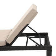 Puerta - Chaise Lounge Frame Cushion Outdoor Wicker Iron - Beige / Dark Brown - R&R Furniture Gallery (Fountain Valley, CA)